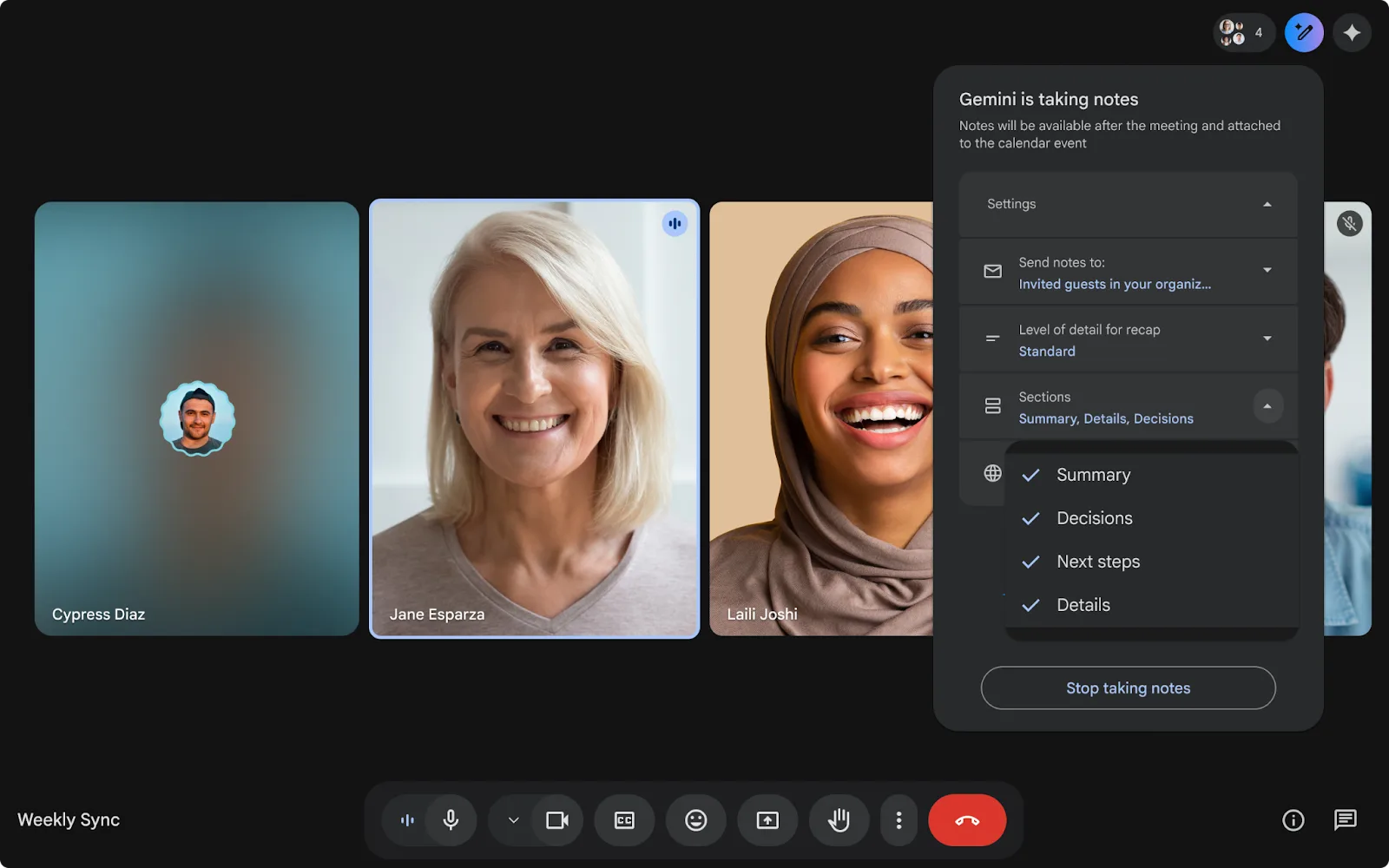 Google Meet améliore son IA de prise de notes avec une section Décisions