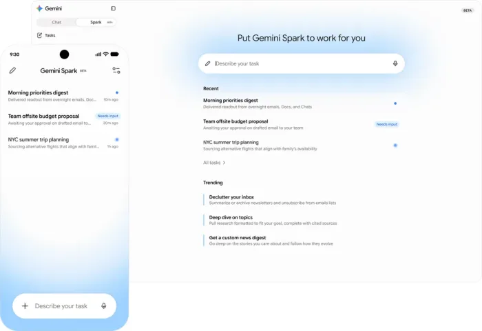 Gemini Spark : Google transforme Gemini en agent personnel toujours actif