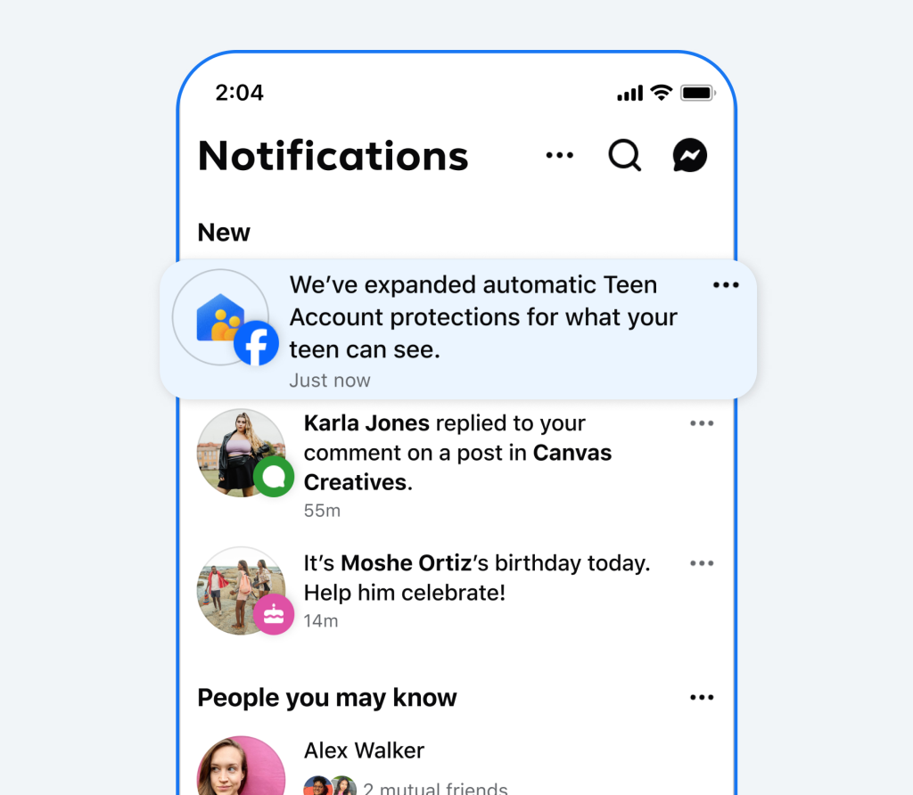 Instagram teste des limites anti-répétition pour protéger les adolescents 62 01 Expanding Our New 13 Content Settings Carousel 01