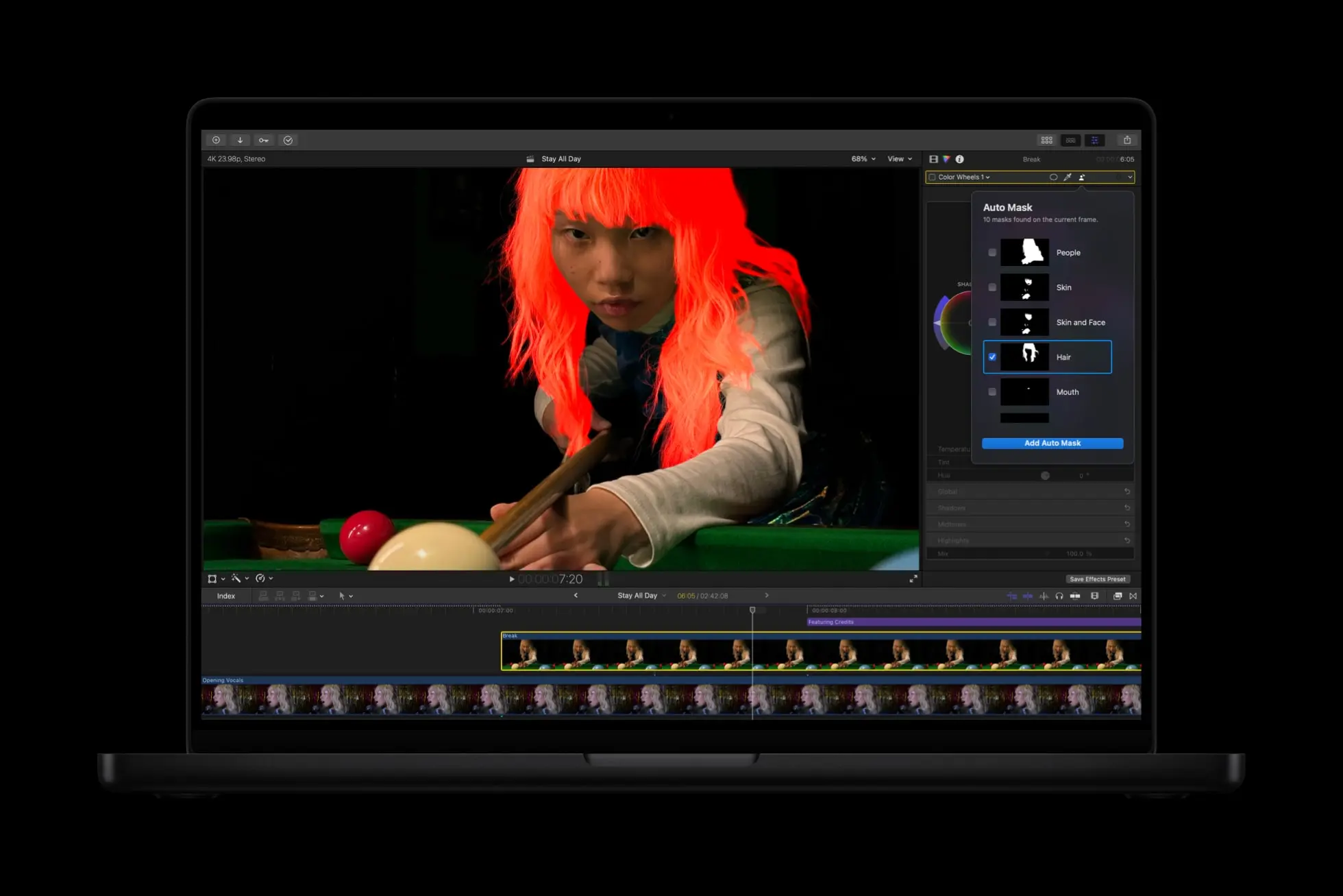 Apple Creator Studio évolue avec de nouvelles fonctions IA et une meilleure intégration de Pixelmator Pro 57 Apple Creator Studio Final Cut Pro Auto