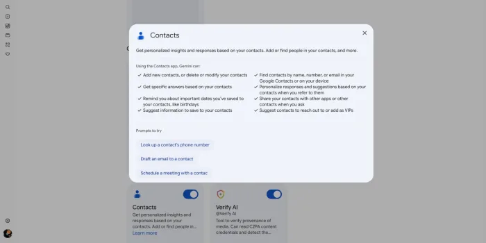 Gemini se rapproche de Google Contacts pour devenir un véritable assistant personnel sur Android