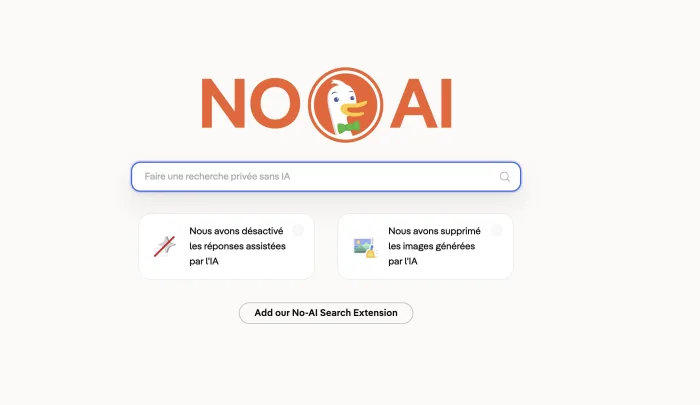 DuckDuckGo lance des extensions « sans IA » et profite du virage IA de Google Search