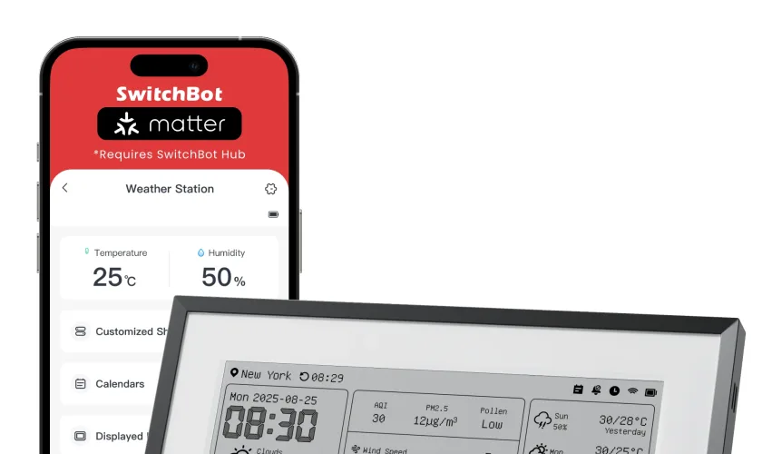 SwitchBot lance un écran météo E Ink de 7,5 pouces pensé pour la maison connectée