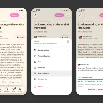 Substack déploie un détecteur d'IA pour identifier les contenus générés par des chatbots