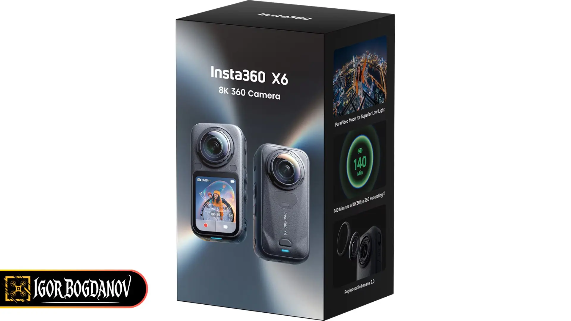 Insta360 X6 : la boîte officielle confirme la vidéo 8K, une autonomie de 140 minutes et des objectifs interchangeables 58 HODvqPgW4AAcpIf