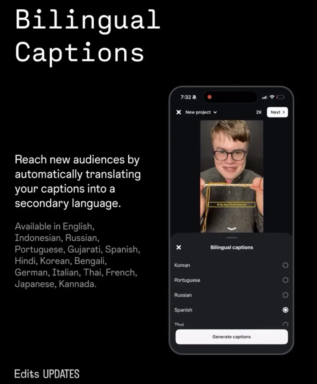 Instagram Edits s’enrichit avec des sous-titres bilingues, de nouveaux modèles et des effets sonores 52 Screen 2026 07 02 at 16.30.38