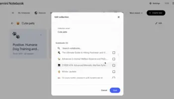 Gemini Notebook : Google ajoute enfin les Collections pour mieux organiser vos recherches