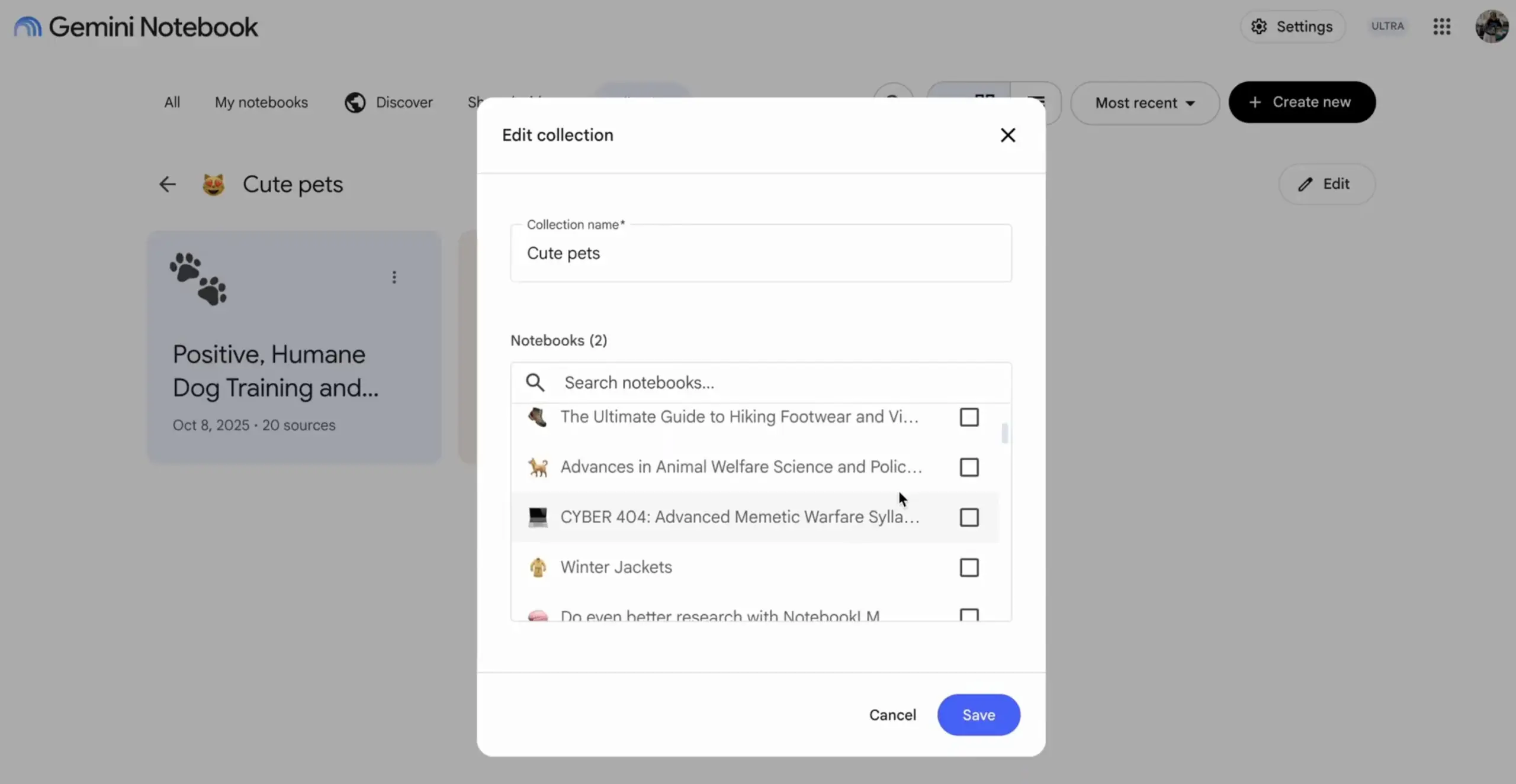 Gemini Notebook : Google ajoute enfin les Collections pour mieux organiser vos recherches
