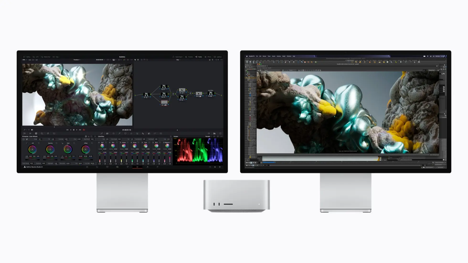 Apple Mac Studio DaVinci Resolve Studio Houdini and Maxon Redshift