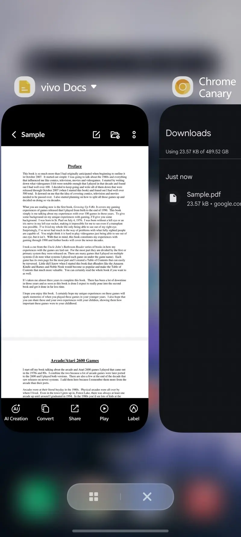 Chrome Canary Behavior