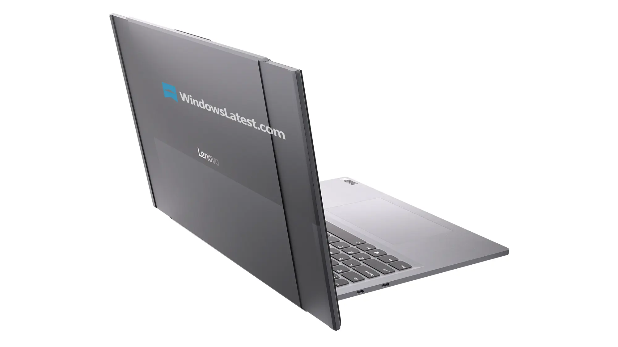 Lenovo Project Swan : un PC portable à écran OLED extensible horizontalement se dévoile 60 Lenovo Project Swan laptop Rollable rear view