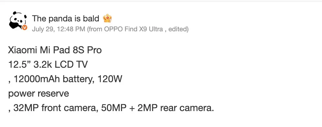 Xiaomi 18 : les premiers modèles mondiaux apparaissent déjà, tandis que la Xiaomi Pad 8s Pro se précise 58 Screen 2026 08 03 at 13.28.31