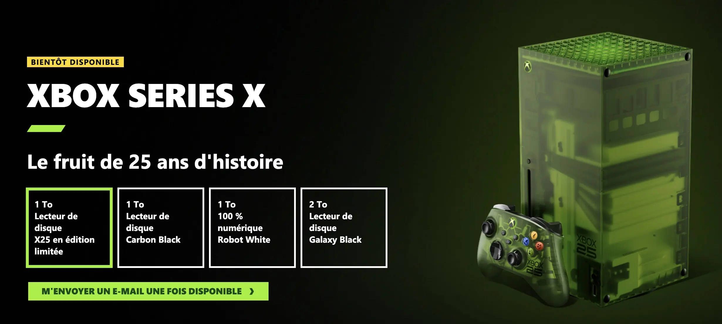 Xbox Series X25 : la console translucide verte des 25 ans coûtera 899,99 euros 59 Screen 2026 08 27 at 11.07.43