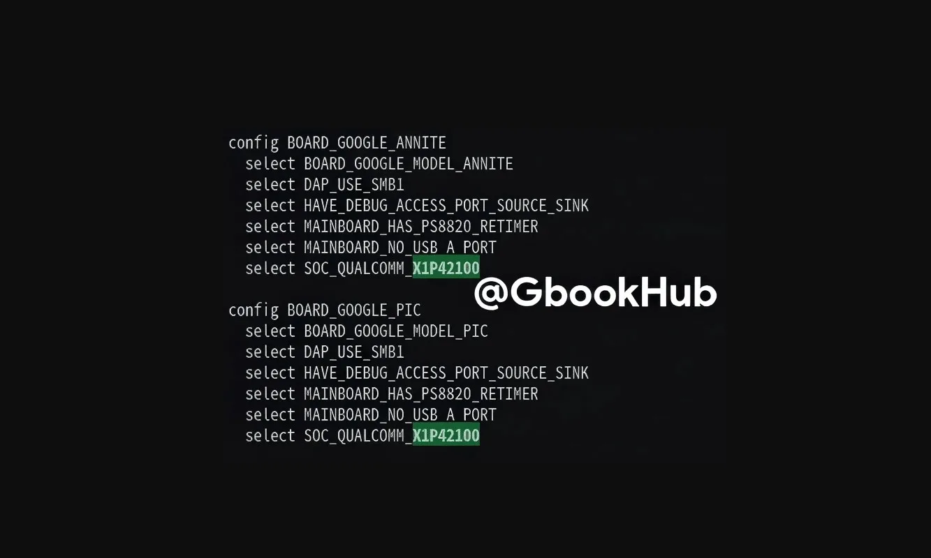 Googlebook : des modèles Snapdragon X Plus repérés avec les noms Annite et Pic 58 Screenshot 2026 08 15 003126