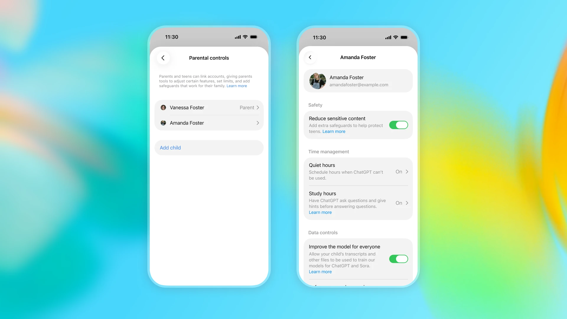 ChatGPT for Teens : OpenAI lance une version de ChatGPT pensée pour les 13–17 ans 60 Still 06 parent setting 1