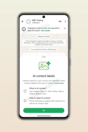 WhatsApp prépare un label pour identifier les contenus générés par l’IA dans les chaînes