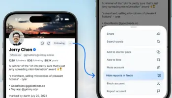 Bluesky ajoute une option pour masquer les reposts et améliore les fils de discussion
