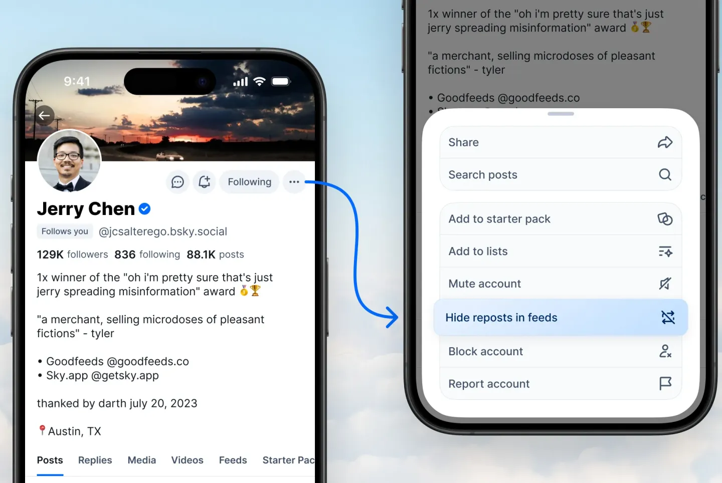 Bluesky ajoute une option pour masquer les reposts et améliore les fils de discussion 57 Bluesky ajoute une option pour masquer les reposts et améliore les fils de discussion