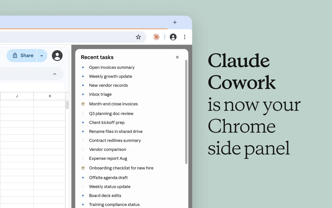 Claude transforme son extension Chrome en véritable agent : vos tâches vous suivent désormais partout 60 claude chrome cowork session 3