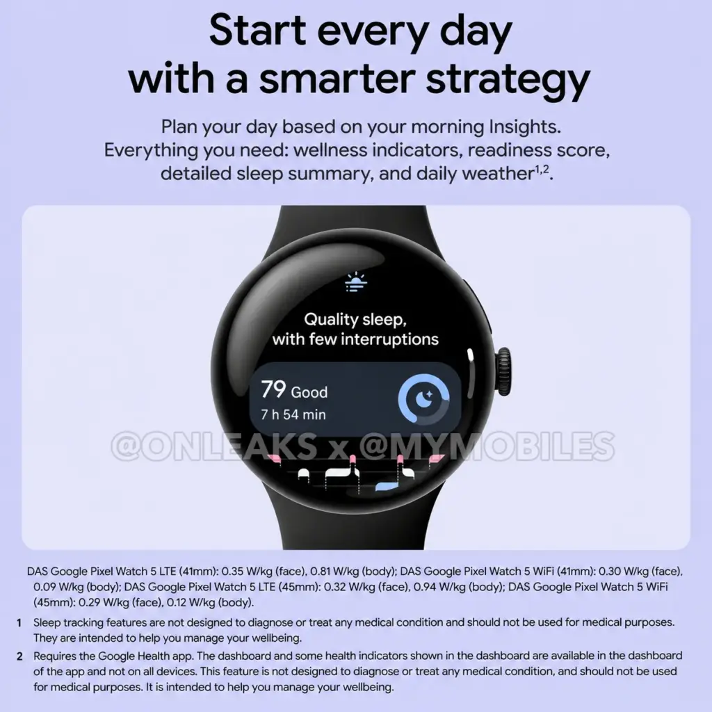 Pixel Watch 5 : Google miserait davantage sur Gemini que sur le matériel 54 mymobiles.com google pixel watch 5 morning insights