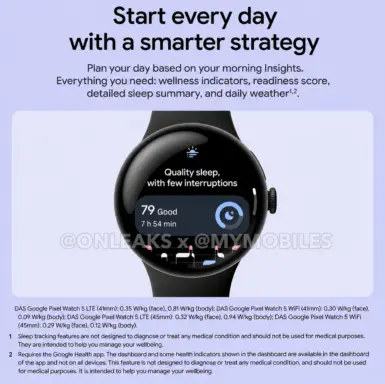 mymobiles.com google pixel watch 5 morning insights