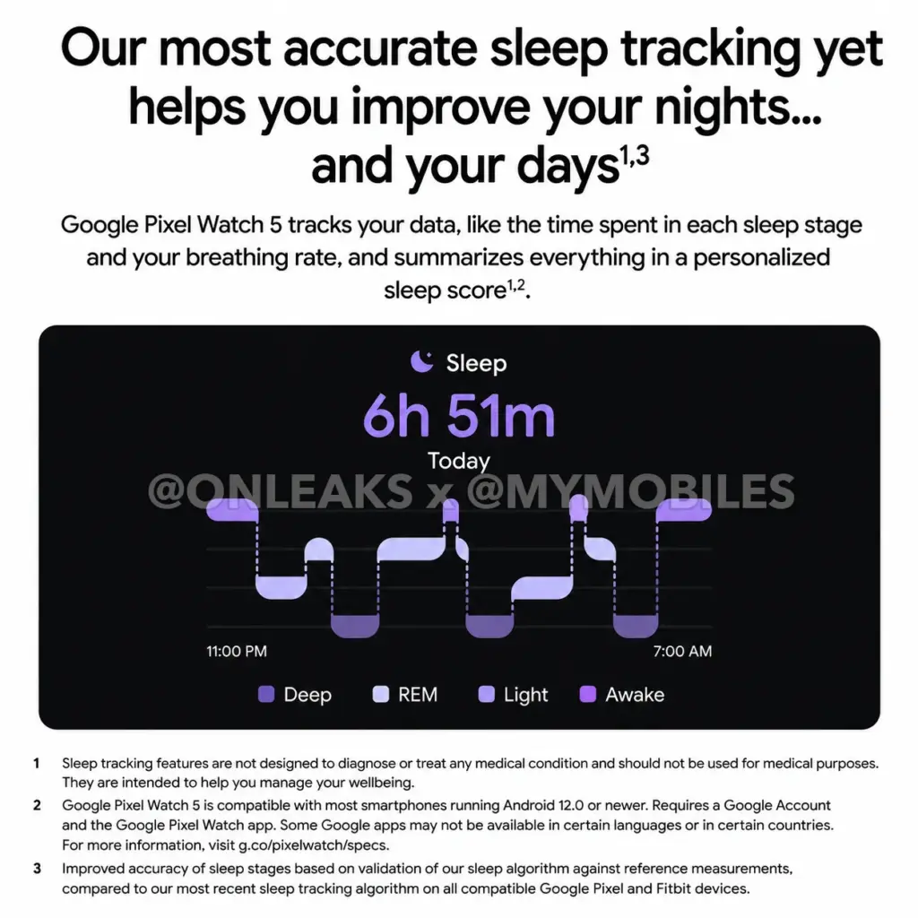 Pixel Watch 5 : Google miserait davantage sur Gemini que sur le matériel 57 mymobiles.com google pixel watch 5 sleep tracking