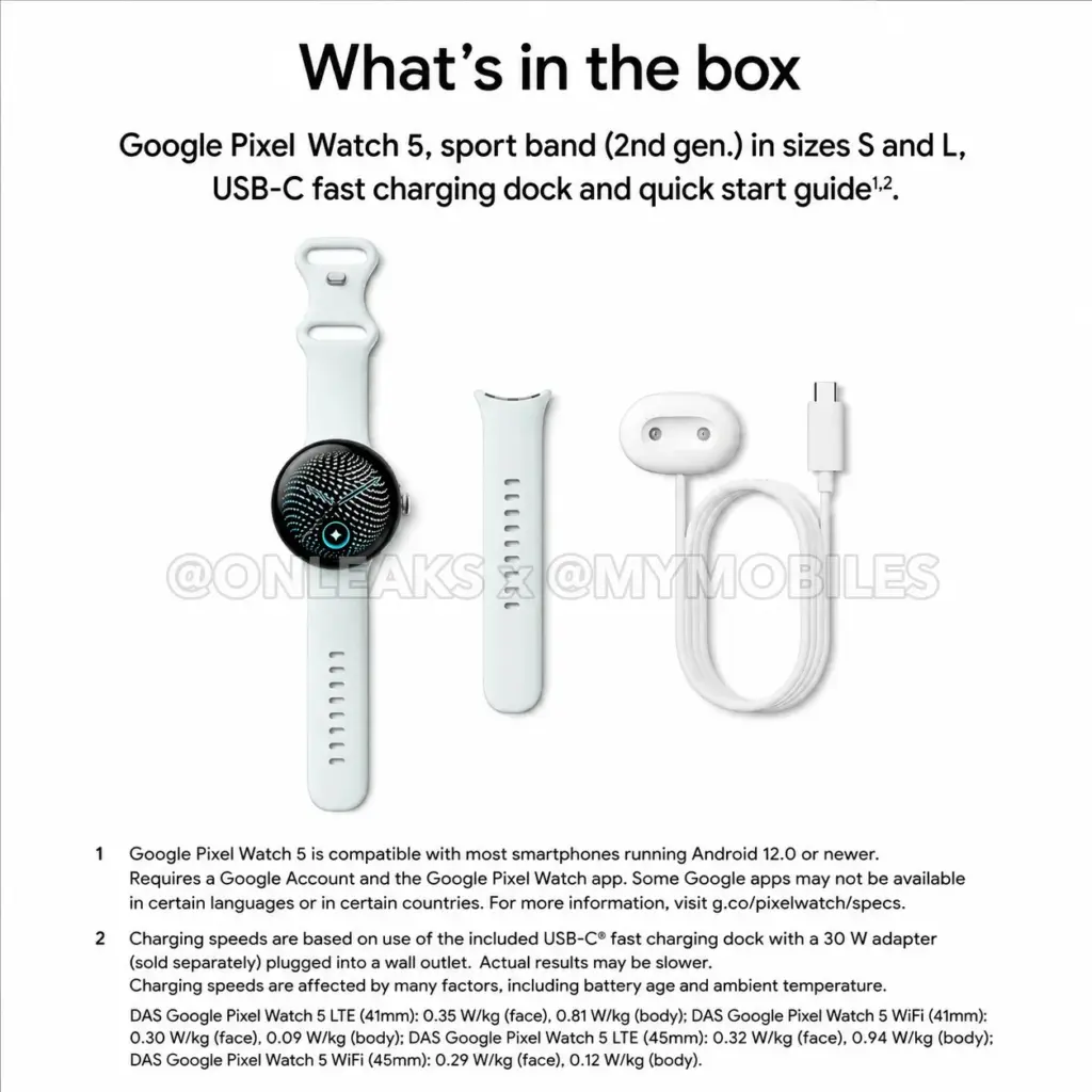 Pixel Watch 5 : Google miserait davantage sur Gemini que sur le matériel 56 mymobiles.com google pixel watch 5 whats in the box