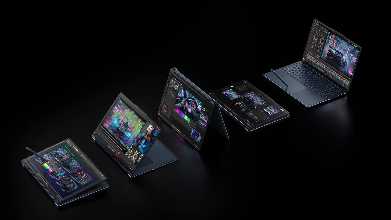 Lenovo Yoga Pro 9n et Yoga 9n : les premiers PC RTX Spark misent sur l’IA, la création et le gaming 59 14 Lenovo Yoga 9n 2in1 Gen 11 9n 2in1 Five Modes