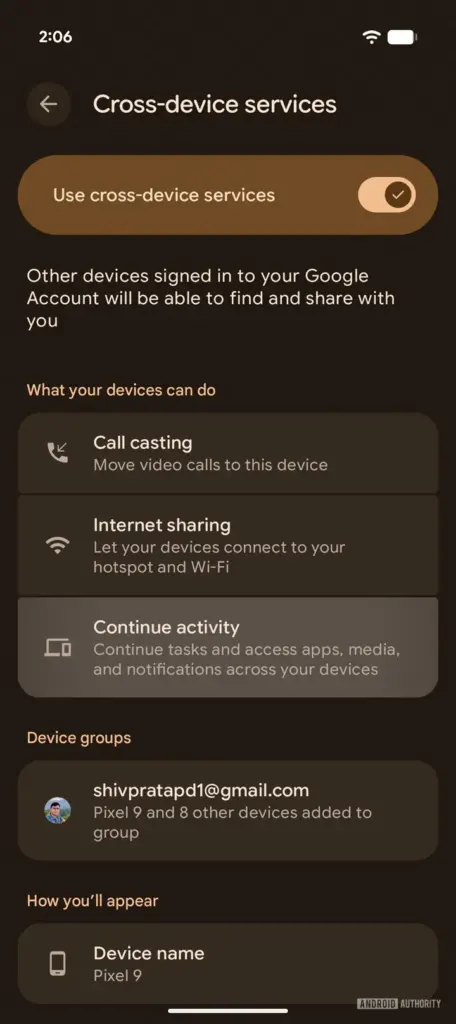 Android 17 : Continue activity arrive pour transférer apps, tâches et fichiers entre appareils 53 Android cross device continue activity.jpg