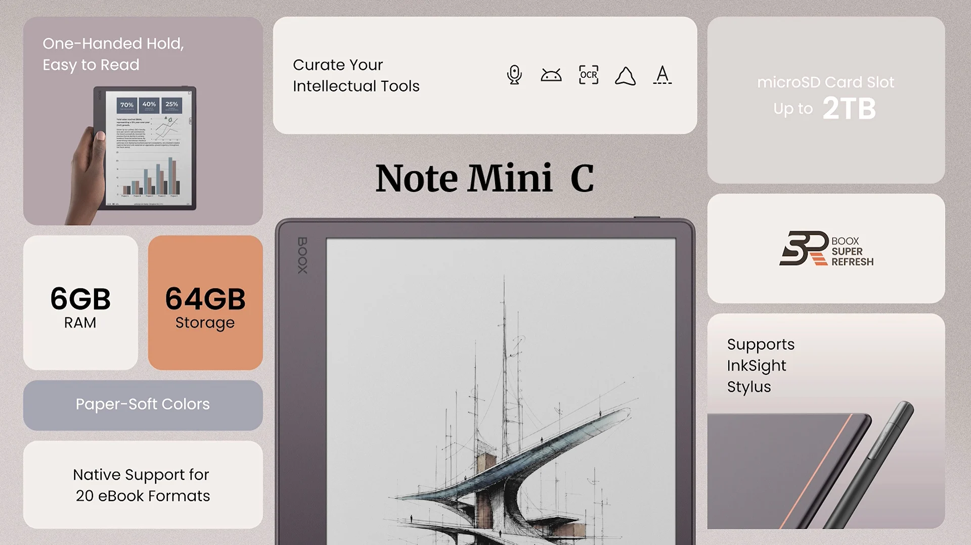 Boox Note Mini C launches iPad Mini sized e reader with Android 16 and Kaleido 3 color E Ink display b