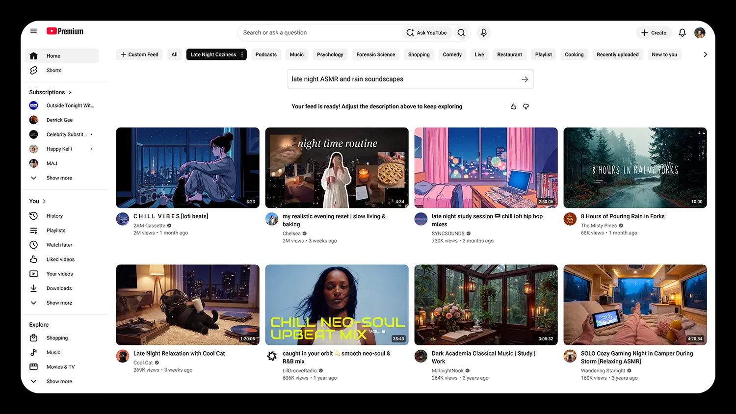 YouTube vous laisse créer votre propre algorithme de recommandations avec Gemini 51 Discovery Custom Feeds UX Flow 2 1