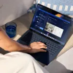 HP Googlebook 14 Atmospheric Blue Google Gemini Lifestyle 1