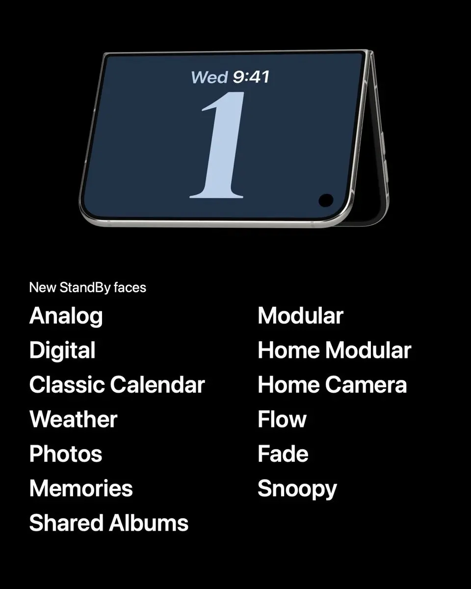 iPhone Duo : cinq nouveaux modes StandBy révélés par une fuite 53 HTTmsnvXwAAKqIh