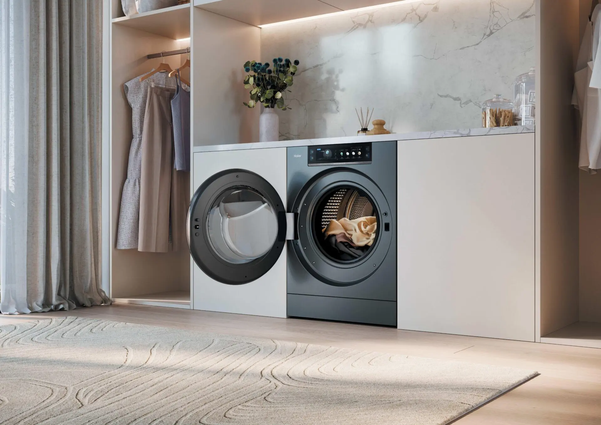 IFA 2026 : Haier mise sur l’IA pour le linge, la cuisine, les TV et le nettoyage 60 Haier Vision 15 Washing Machine 2 1 1920x1357 1