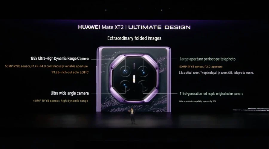 Huawei Mate XT 2 : le nouveau triple-pli mise sur un écran 10,2 pouces, le Kirin 9050 Pro et HarmonyOS 7 53 Huawei Mate XT 2 camera