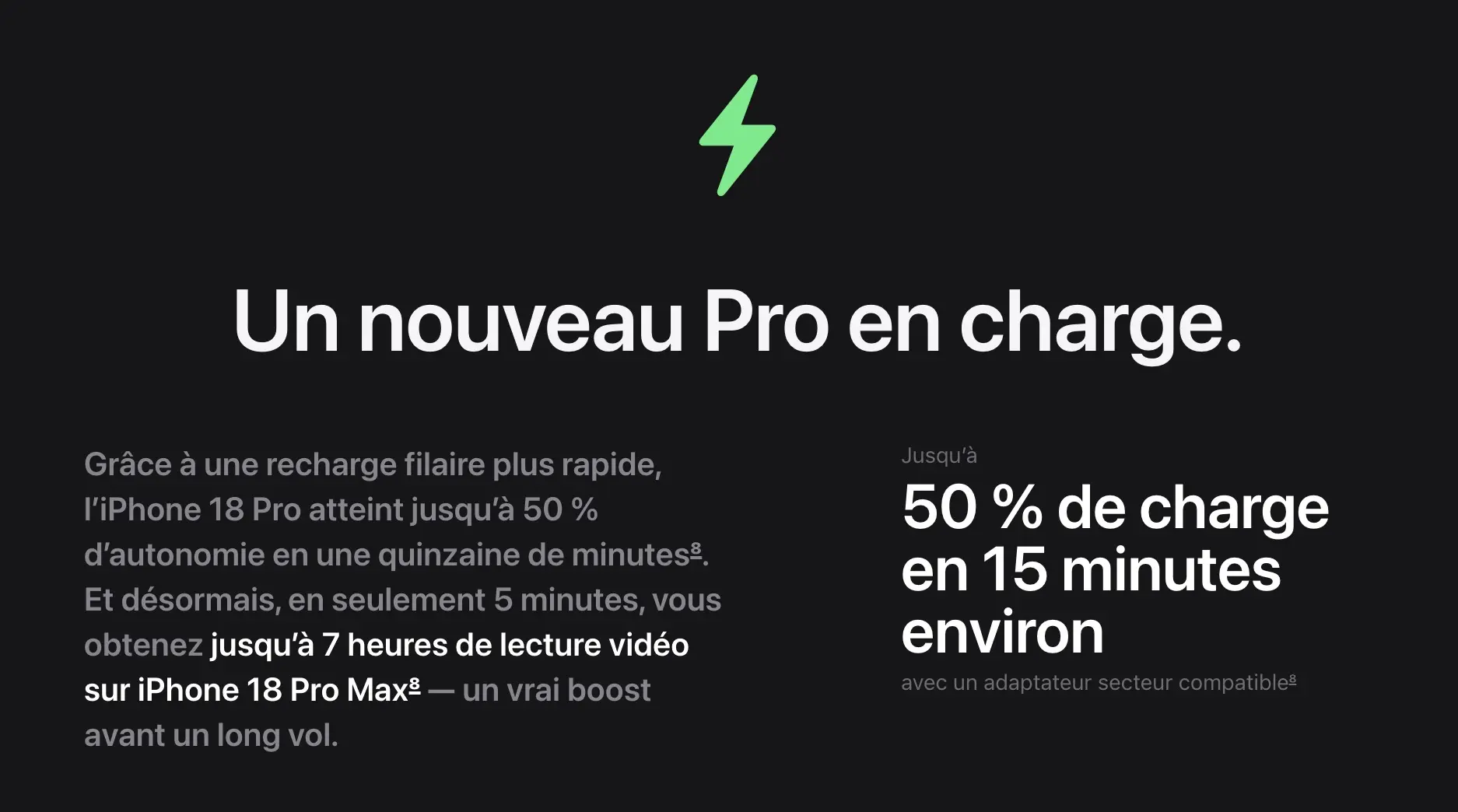 iPhone 18 Pro : la recharge atteint 50 % en 15 minutes, mais pas avec tous les chargeurs USB-C 37 Screen 2026 09 12 at 21.49.07