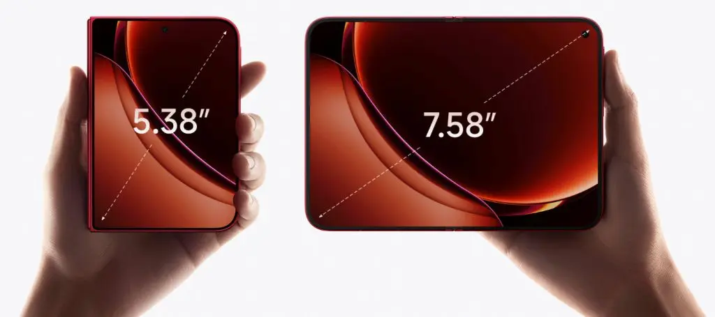 Xiaomi 18 Fold : le pliable adopte un format inédit, la puce XRING O3 et une batterie de 6 000 mAh 68 Xiaomi 18 Fold display 1024x455 1
