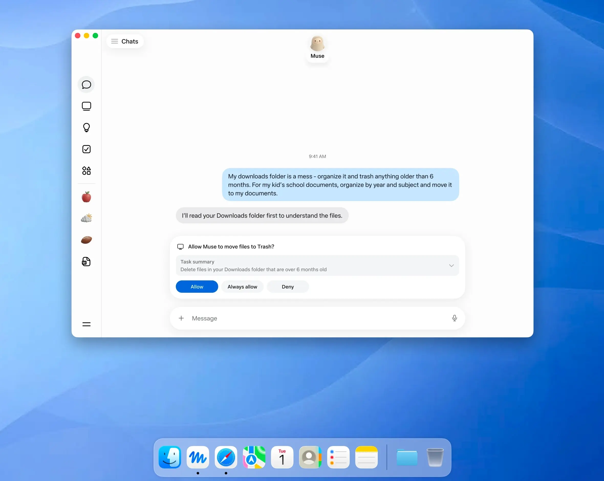 Meta Muse arrive sur Mac et peut agir dans Mail, Messages, Notes et Calendrier