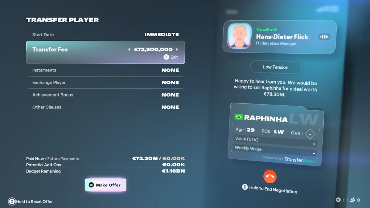 ea sports fc 27 manager career transfer market