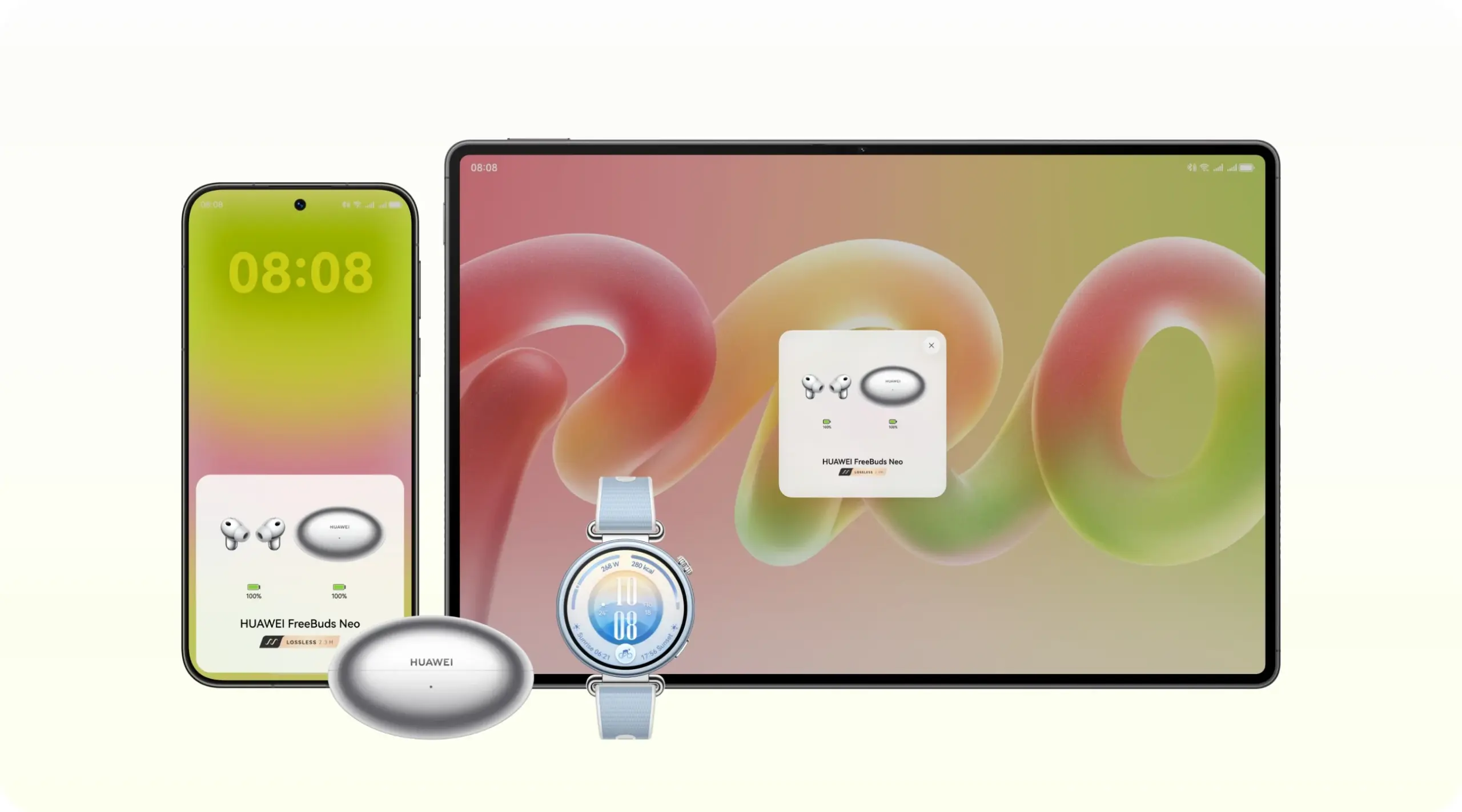 Huawei FreeBuds Neo : ANC jusqu’à 30 dB, audio sans perte et 40 heures d’autonomie 63 huawei freebuds neo highlights dual device connections 2x scaled