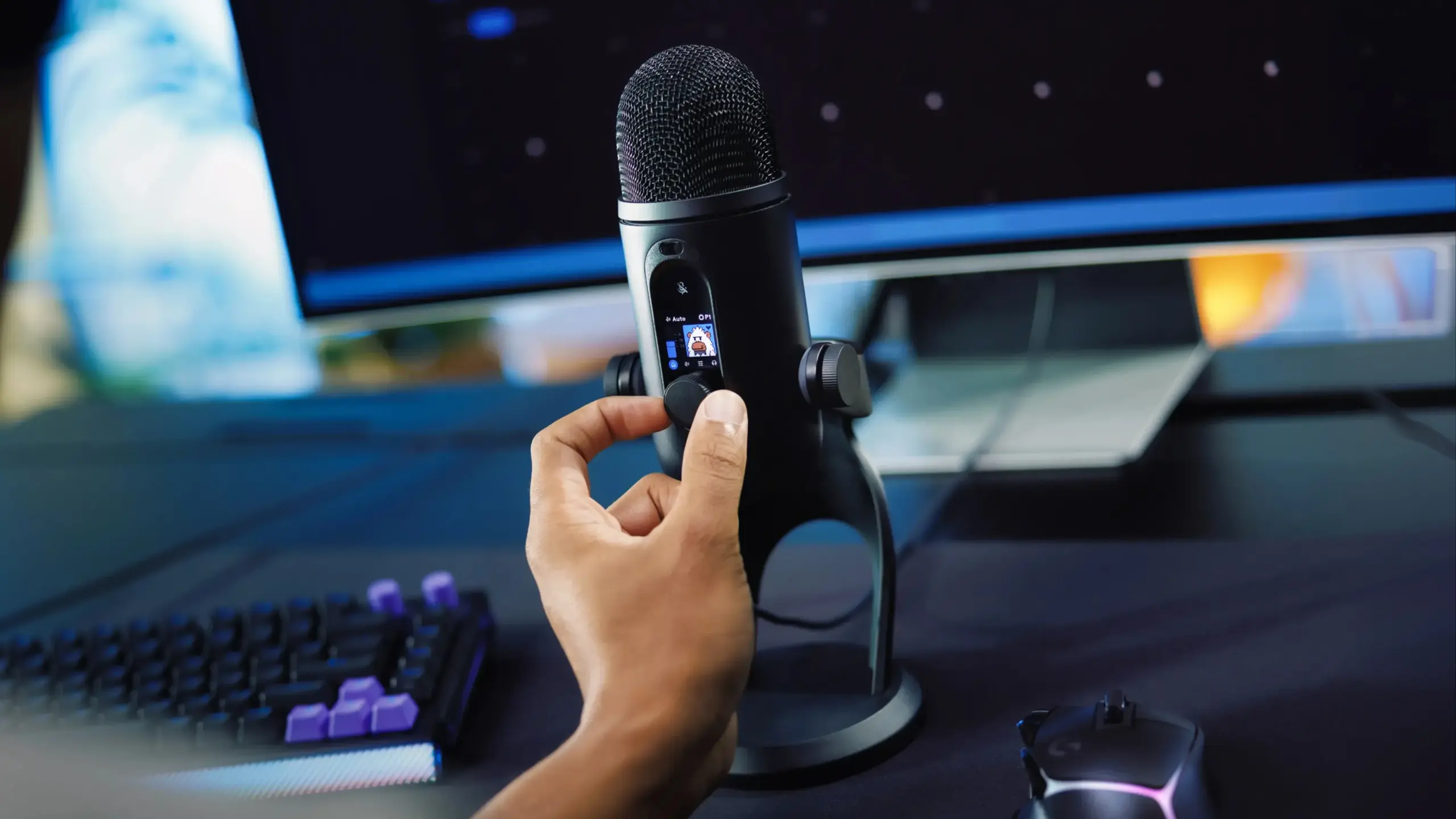 yeti 2 microphone with person black lifestyle gallery 2 scaled
