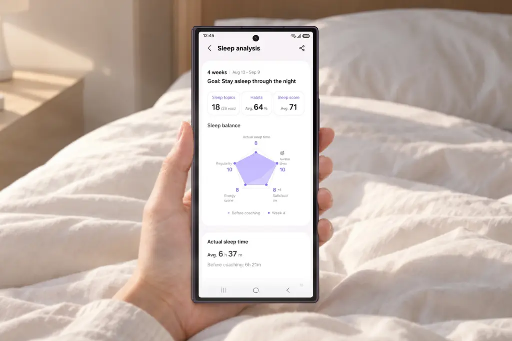 004 Samsung Health Makes Sleep Coaching Easier to Start and Tailors Weekly Guidance Thumbnail