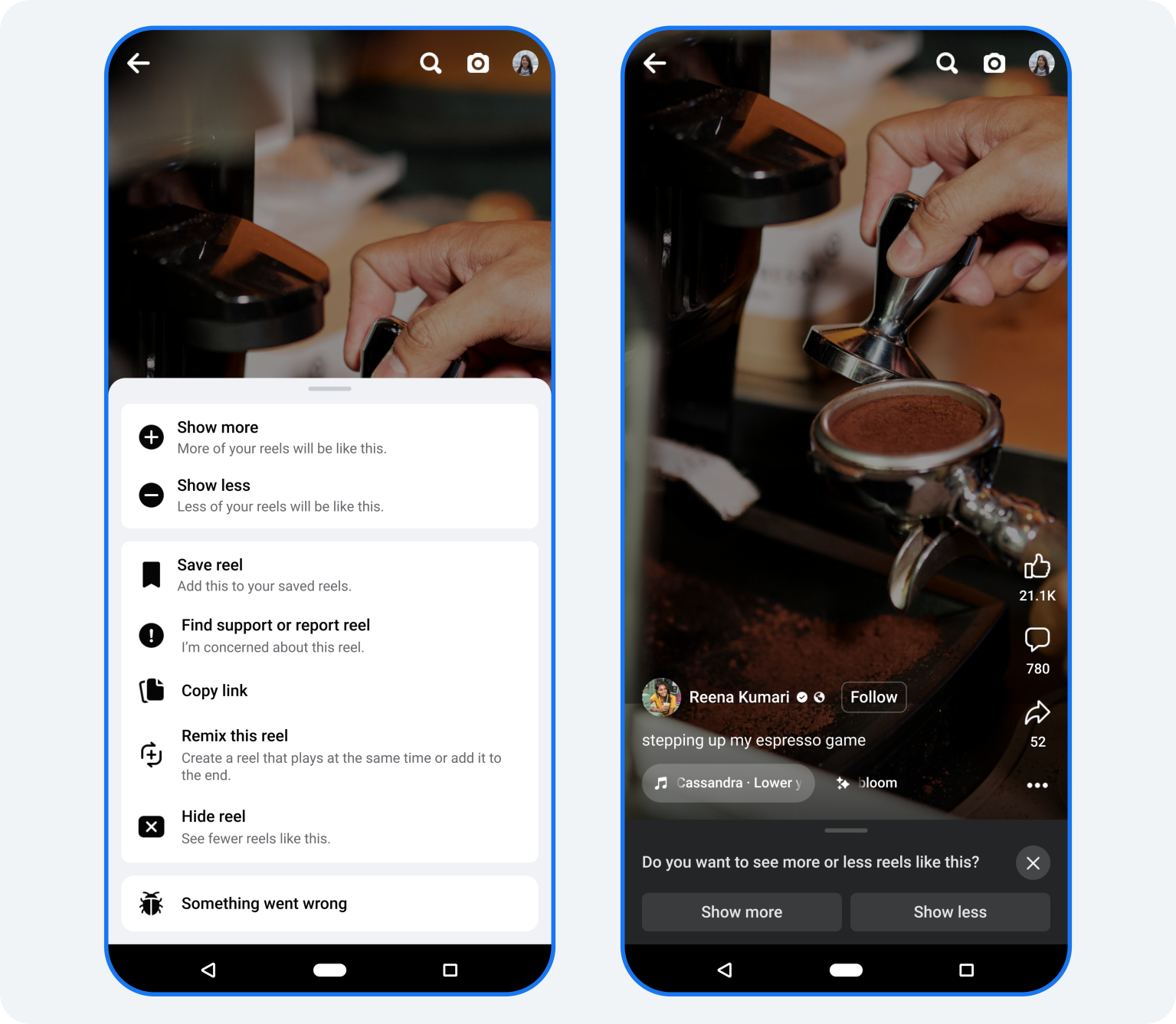 Facebook teste une interface qui ouvre directement sur les Reels en Inde 17 01 SMSL