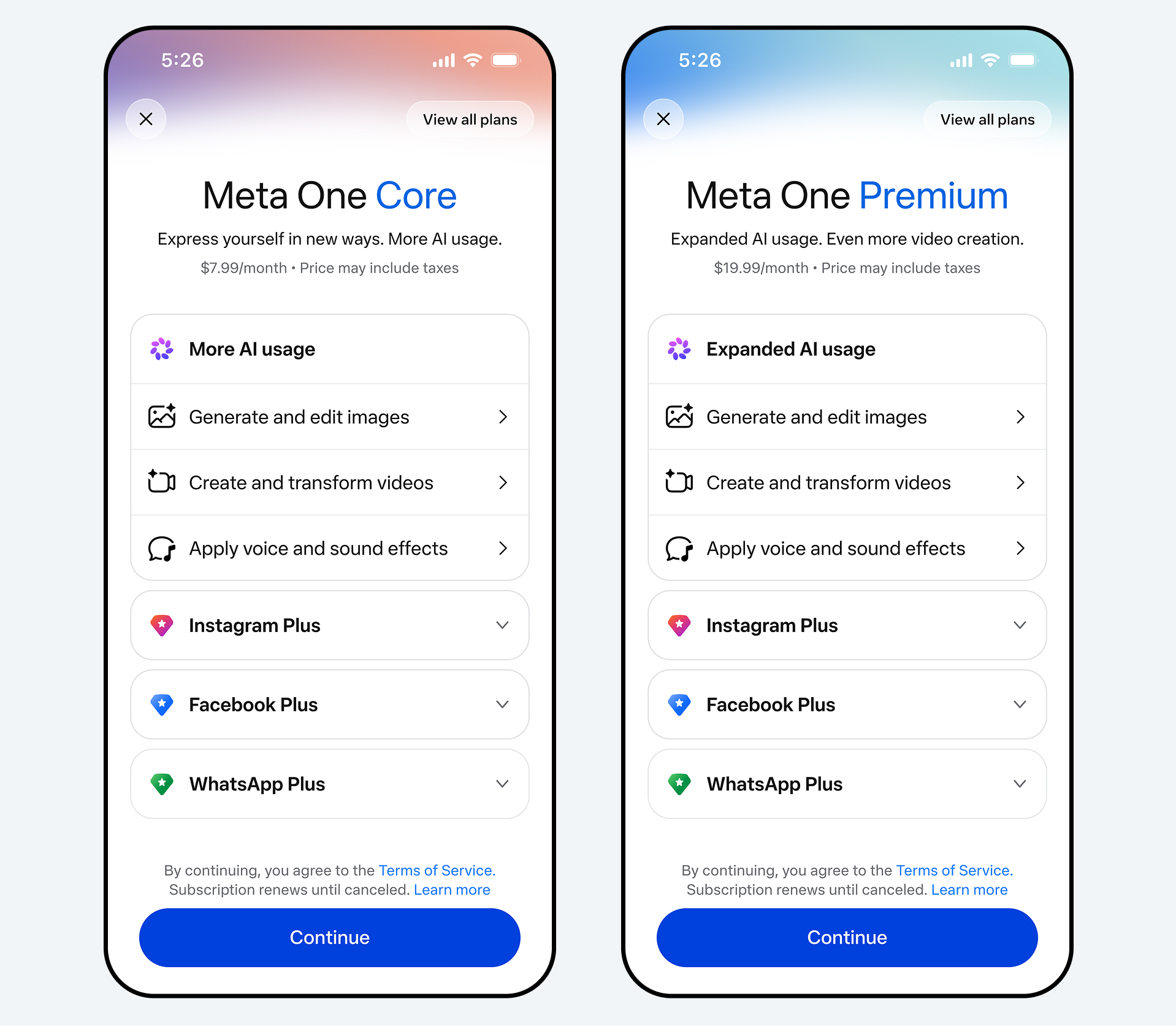 Qu'est-ce que Meta One, le service d'abonnement de Meta ? 20 02 Core and Premium 1