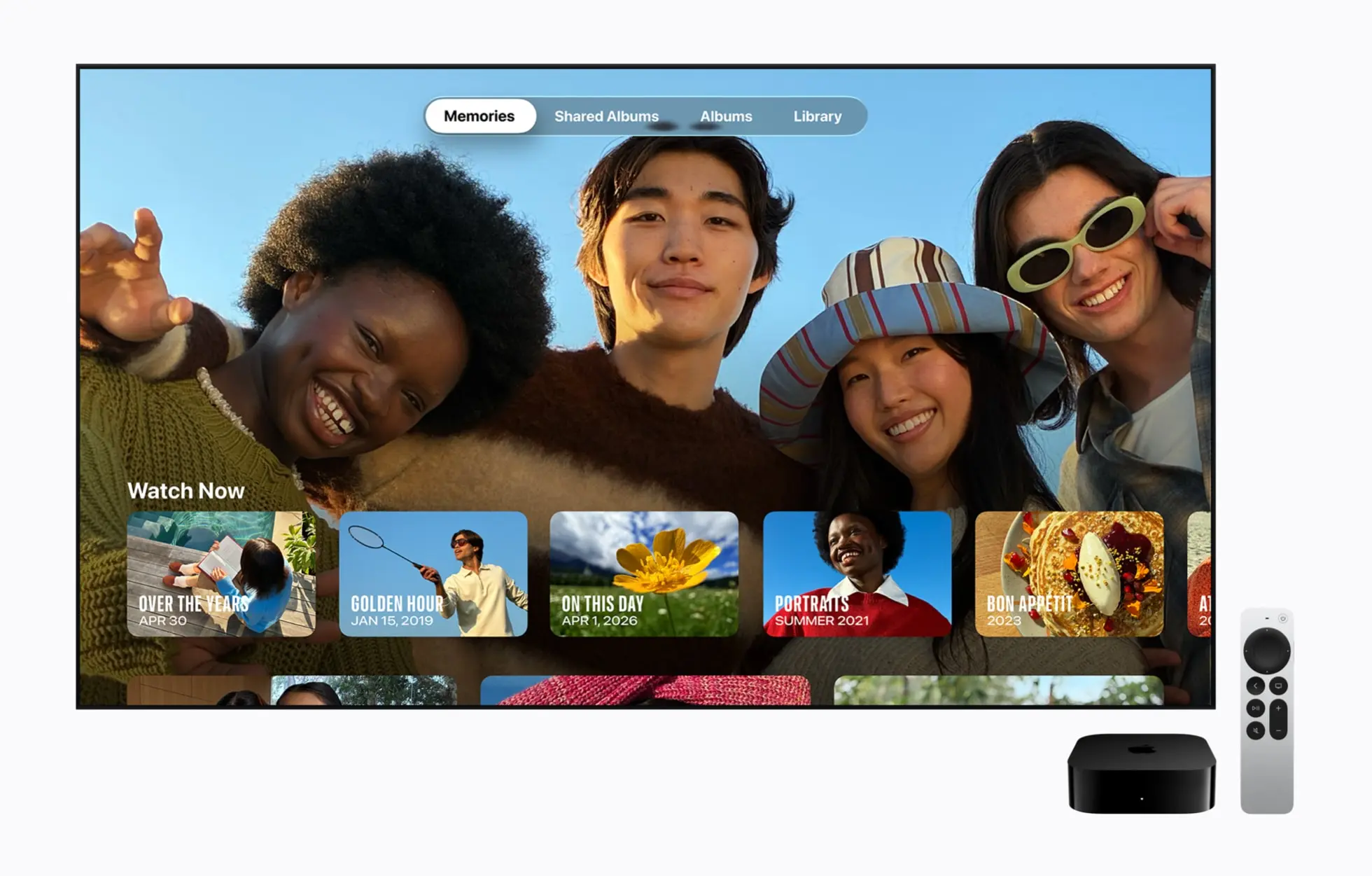 Apple TV 4K (2026) : puce A19, Siri AI et Siri Remote localisable à 349 euros 66 Apple TV 4K iCloud photos