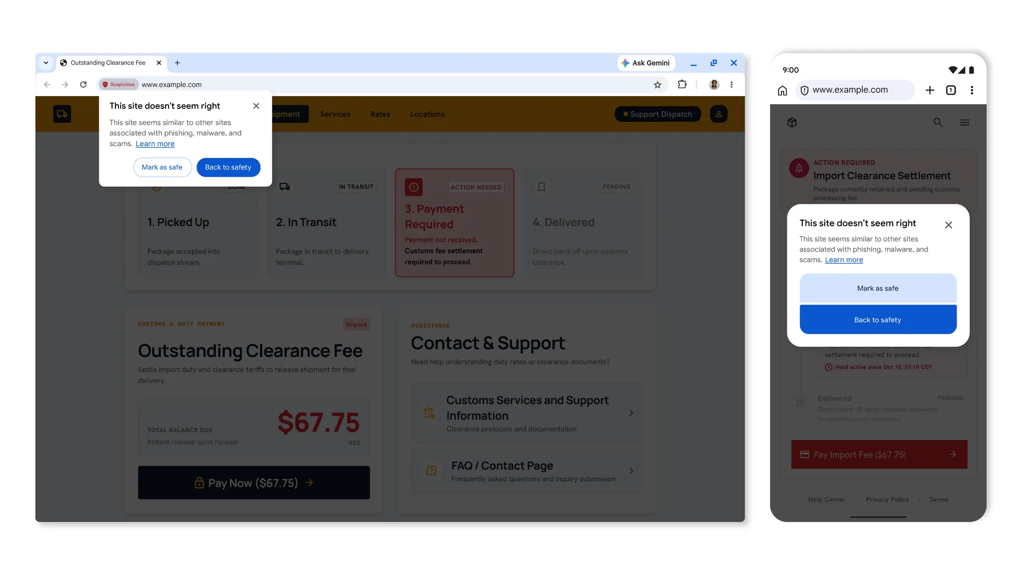 Google Chrome renforce ses alertes contre les sites suspects et les arnaques 65 Chrome Scam Roundup Assets 1.width 2000.format webp