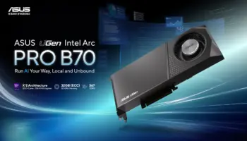 ASUS UGen Arc Pro B70 : une carte graphique Intel de 32 Go à 1 799  € en Europe