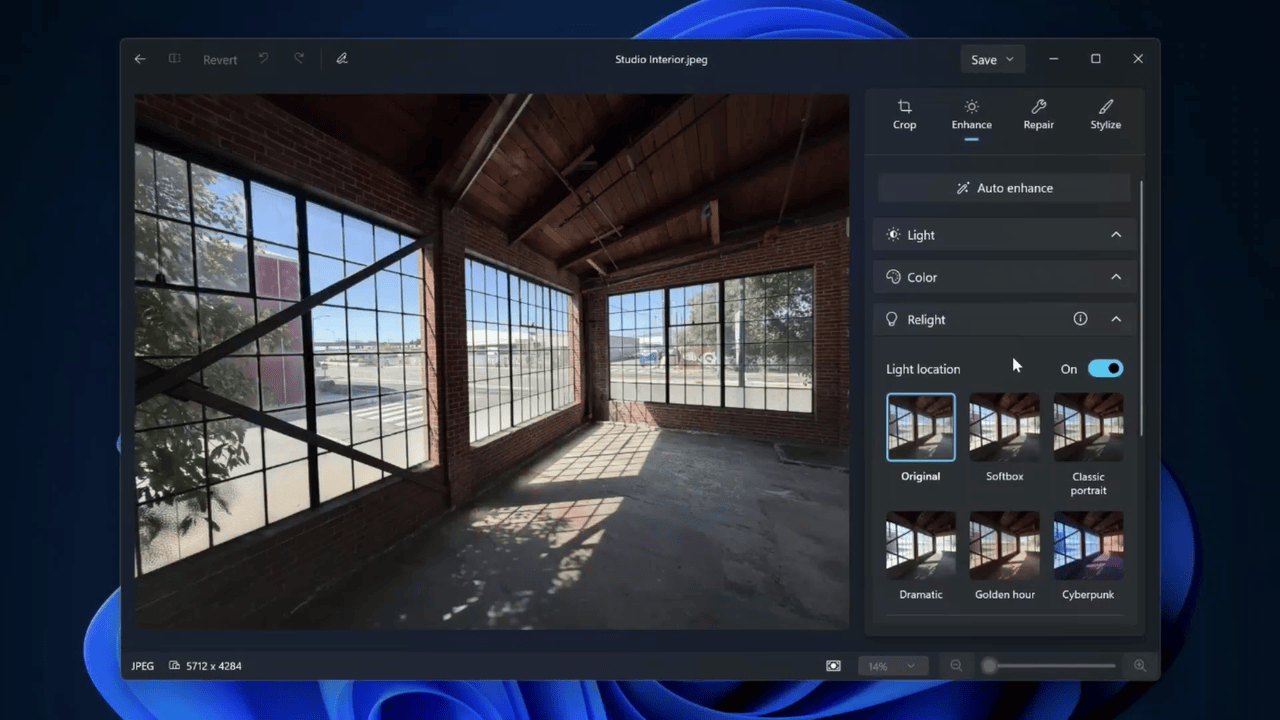 Relight in Editor GIF