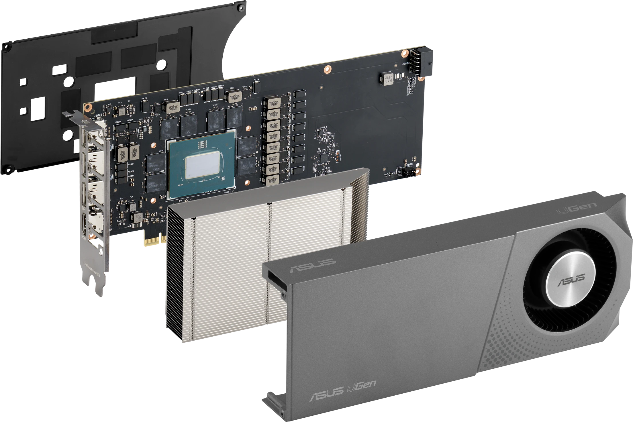 ASUS UGen Arc Pro B70 : une carte graphique Intel de 32 Go à 1 799 € en Europe 49 asus arc pro b70 vue eclatee